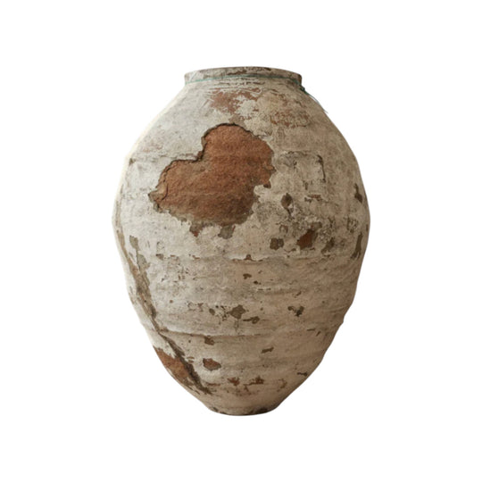 Ancient Odemis White/Terracotta Turkish Pot