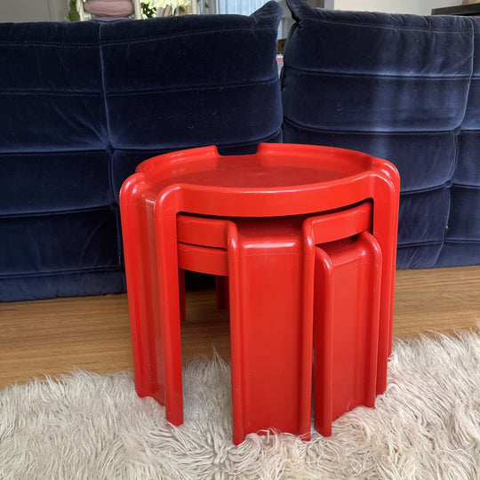Kartell Red Stacking Side Table