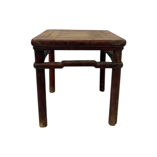Antique Chinese Square Elm Side Table | 45x45x49cm