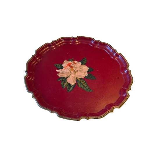 Vintage English Tole Ware Serving Tray - Mid 20th Century