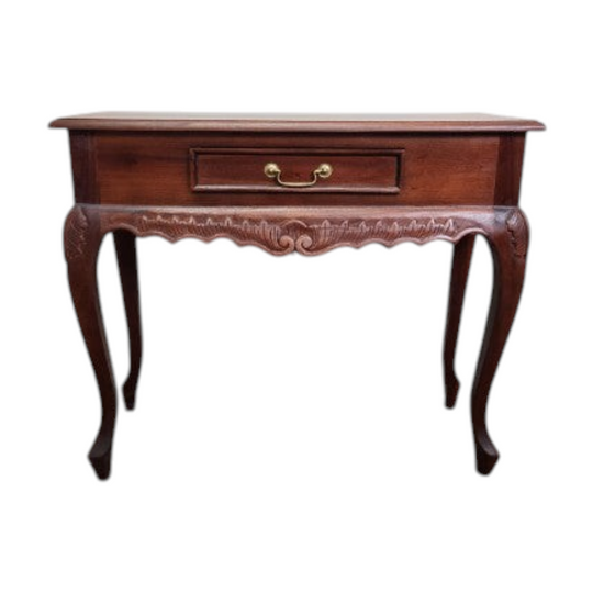 Carved Vintage 1 Drawer Hall Table