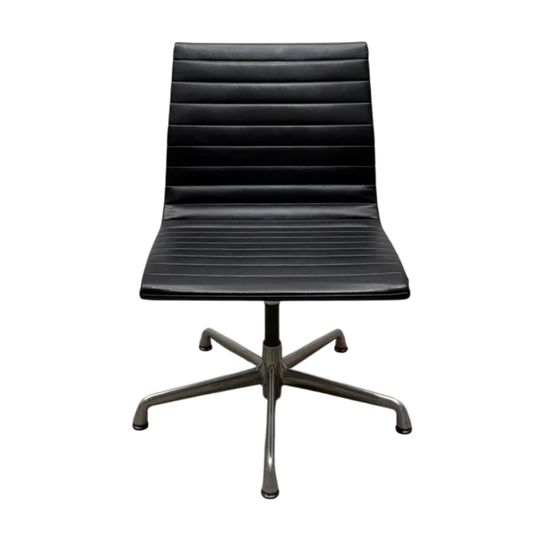Herman Miller Eames Aluminium Group EA330 Side Chair – Black | Armless
